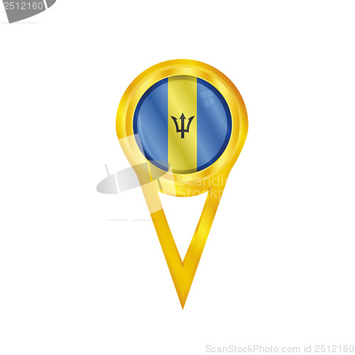 Image of Barbados pin flag