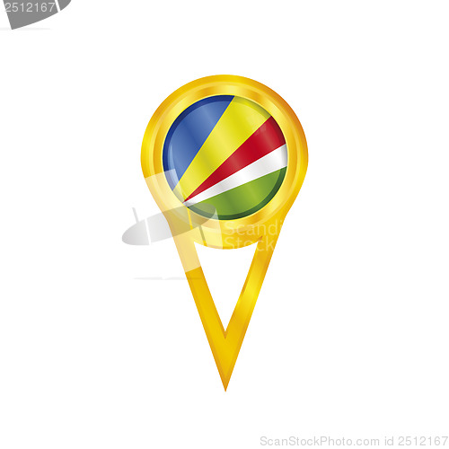 Image of Seychelles pin flag