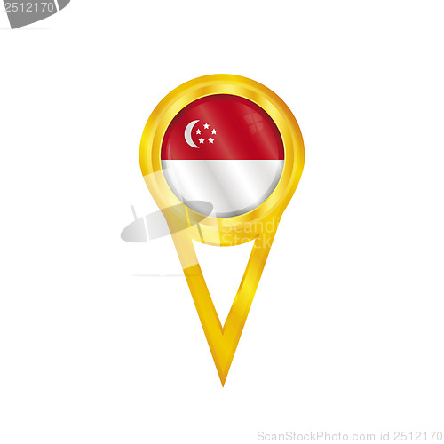 Image of Singapore pin flag