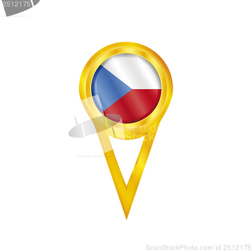 Image of Czech pin flag