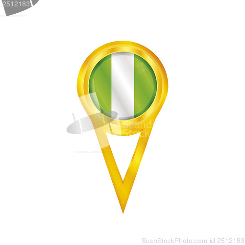 Image of Nigeria pin flag