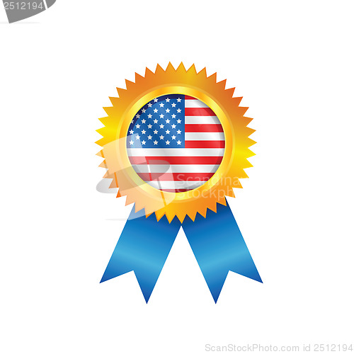 Image of USA medal flag