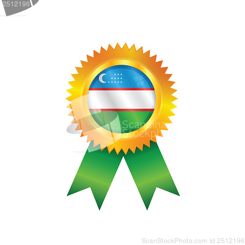 Image of Uzbekistan medal flag