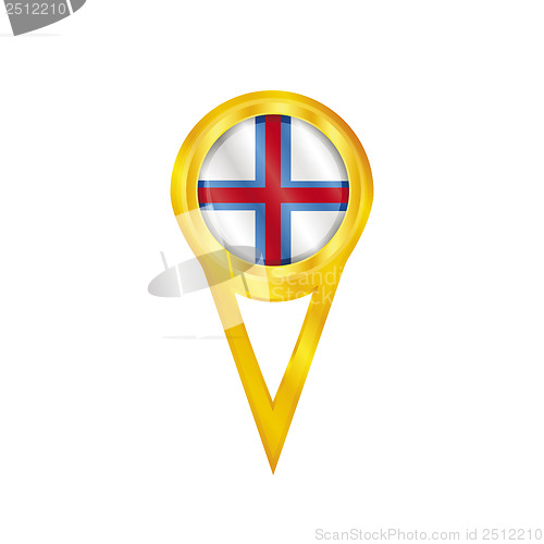 Image of Faroe Islands pin flag