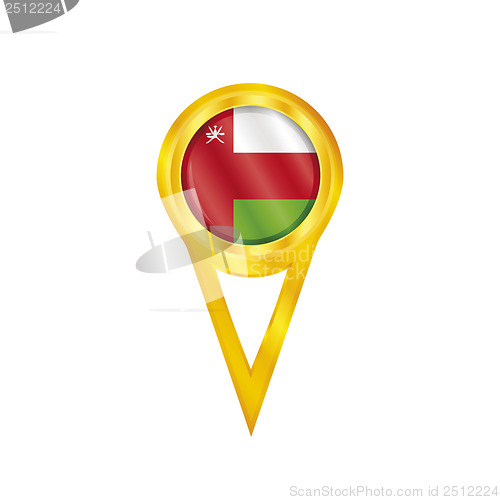 Image of Oman pin flag