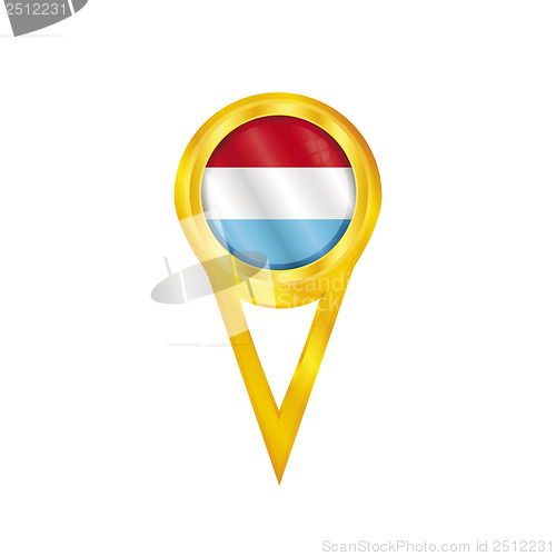 Image of Luxembourg pin flag