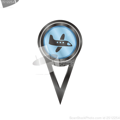 Image of Pin sign airplane