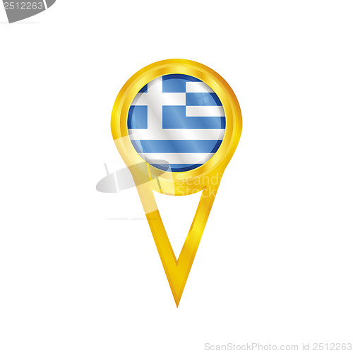 Image of Greece pin flag