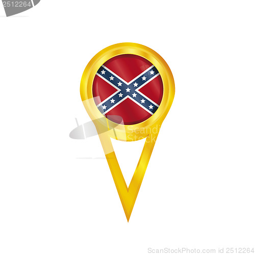 Image of Confederate pin battle flag