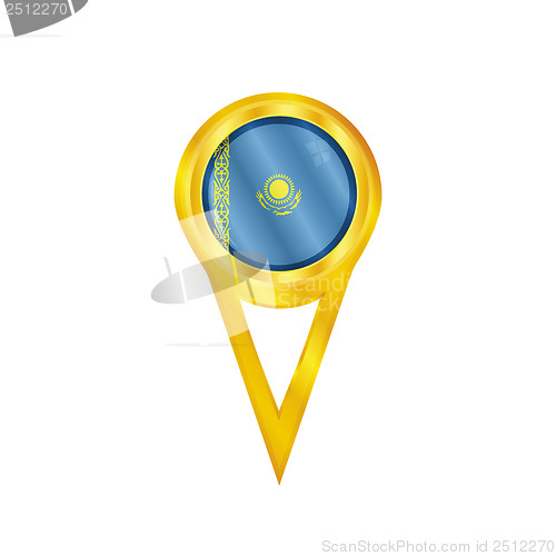 Image of Kazakhstan pin flag