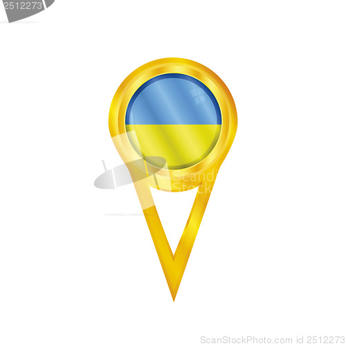 Image of Ukraine pin flag