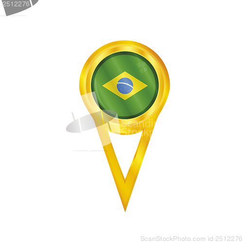 Image of Brazil pin flag