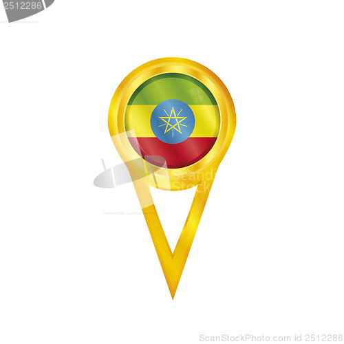 Image of Ethiopia pin flag