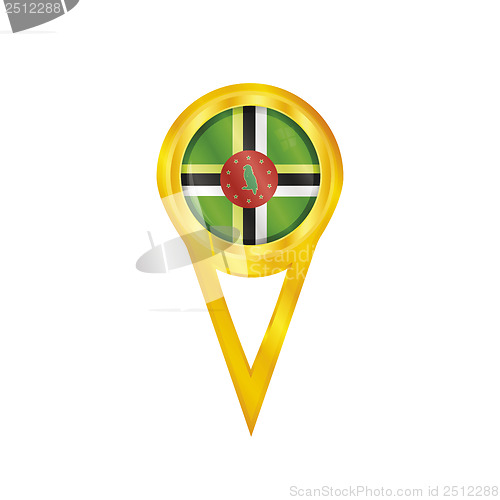 Image of Dominica pin flag