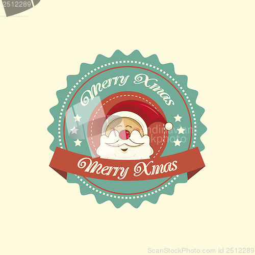 Image of Santa christmas label