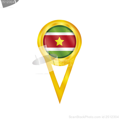 Image of Suriname pin flag