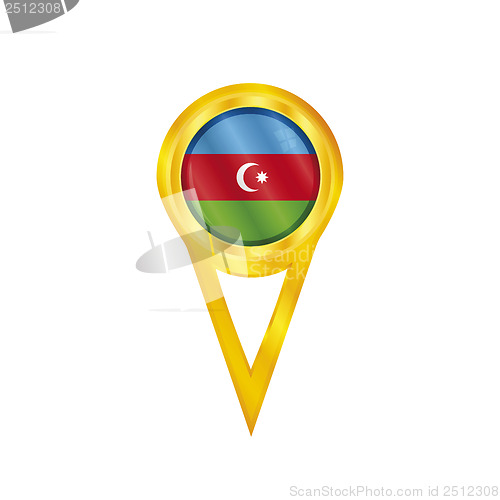 Image of Azerbaijan pin flag