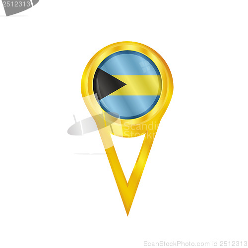 Image of Bahamas pin flag