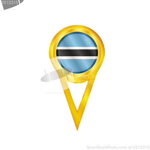 Image of Botswana pin flag