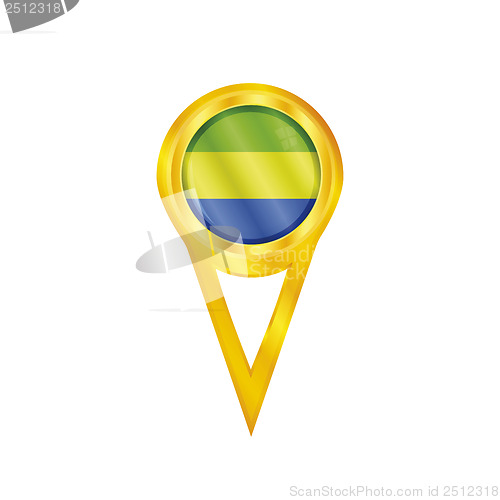 Image of Gabon pin flag