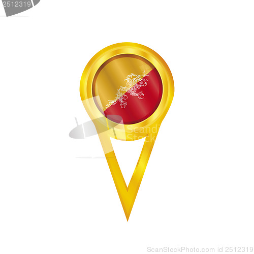 Image of Bhutan pin flag