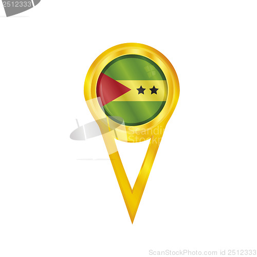 Image of Sao Tome & Principe pin flag