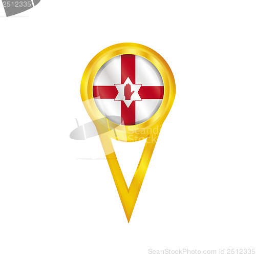 Image of Northern Ireland pin flag