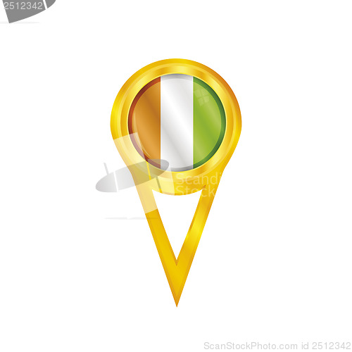 Image of Cote D'ivoire pin flag