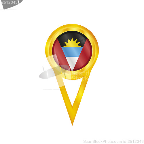 Image of Antigua & Barbuda pin flag