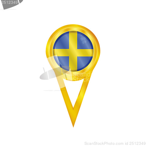 Image of Sweden pin flag