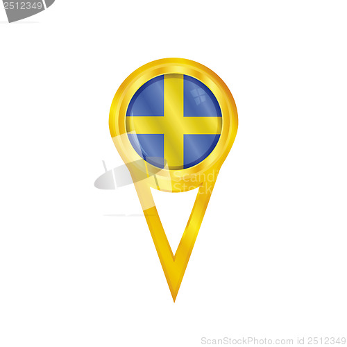 Image of Sweden pin flag