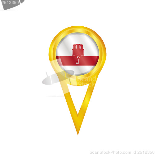 Image of Gibraltar pin flag