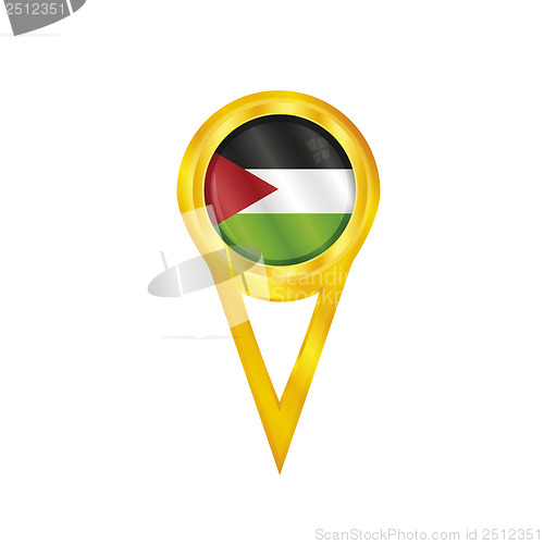 Image of Gaza Strip pin flag