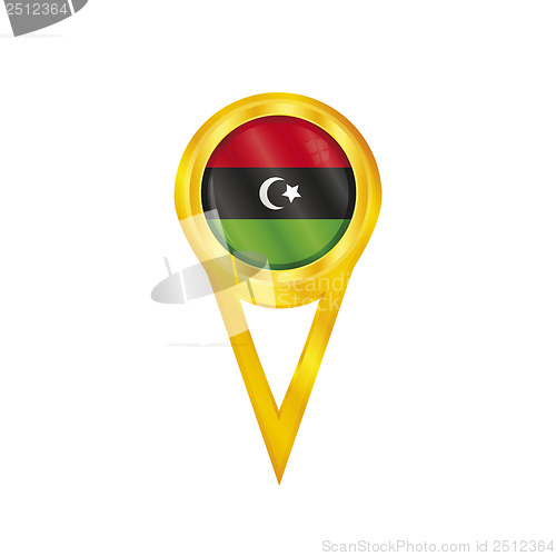 Image of Libya pin flag
