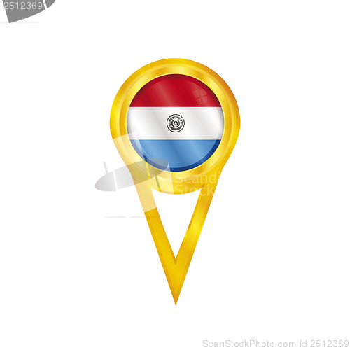 Image of Paraguay pin flag