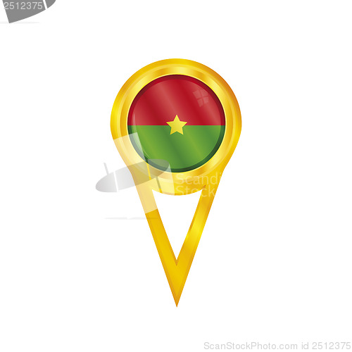 Image of Burkino Faso pin flag