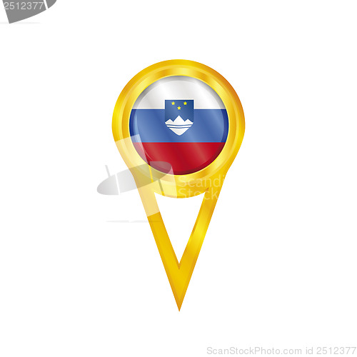 Image of Slovenia pin flag