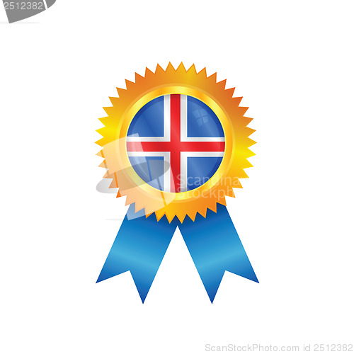 Image of Iceland medal flag