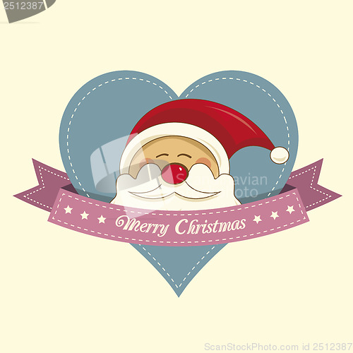 Image of Santa christmas label