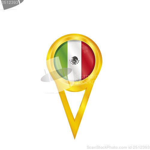 Image of Mexico pin flag