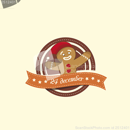 Image of Gingerbread Man christmas label