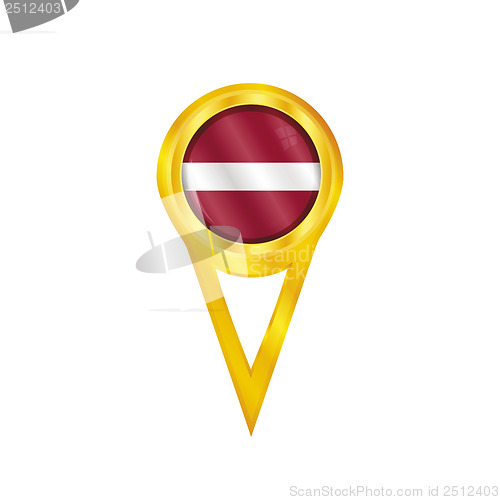 Image of Latvia pin flag