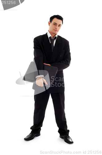 Image of businessman with black folder #2