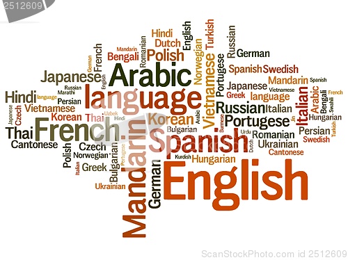 Image of Languages tag cloud