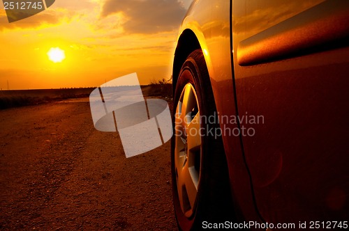 Image of Car Sunset
