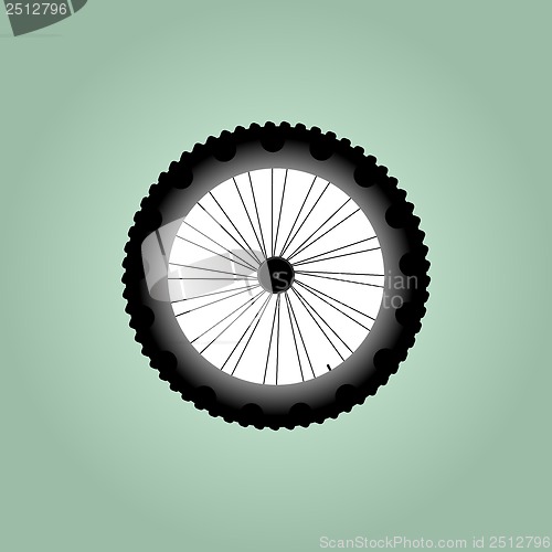 Image of Front view of bike wheel