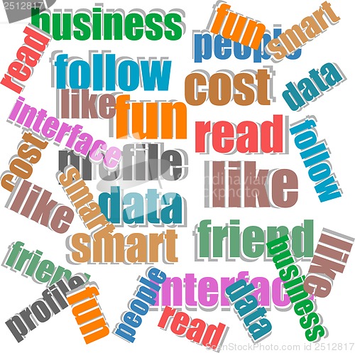 Image of Internet Marketing concept words stickers set