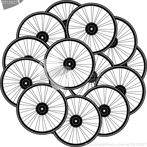 Image of Bicycle wheel set isolated on white