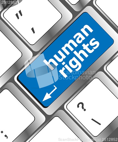 Image of arrow button with human rights word