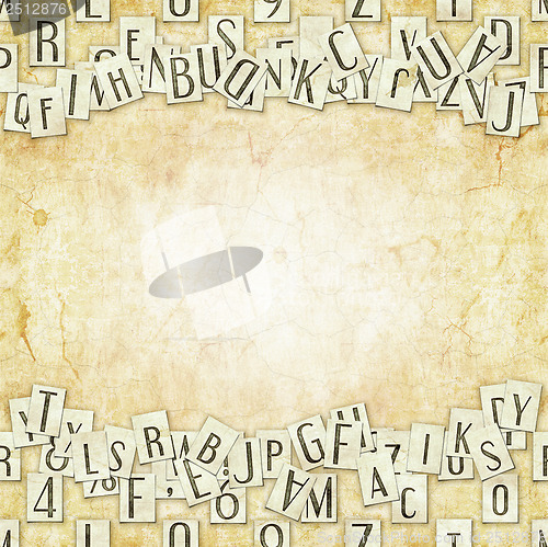 Image of letter seamless texture with space for text